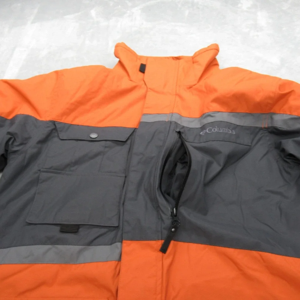 Columbia Jacket Youth‎ 14/16 Orange Omni-Shield Waterproof Insulated Full Zip